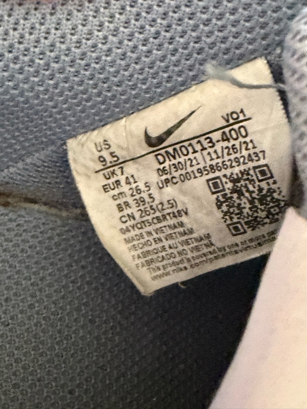 Nike Classic Blue and White Sneakers Size 9.5 (26.5 cm) - Picture 8 of 9